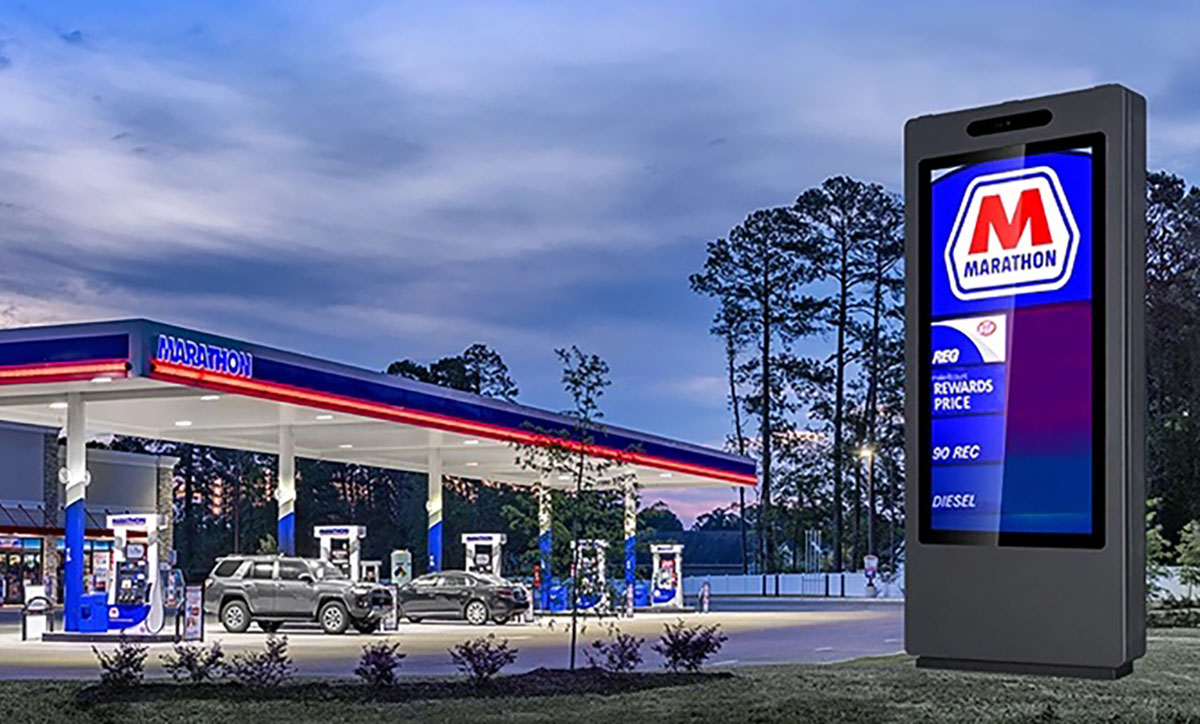 gas station digital signage